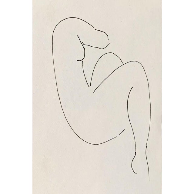 Contemporary Anna Bertrand, A Woman II, Ink on Paper For Sale - Image 3 of 3