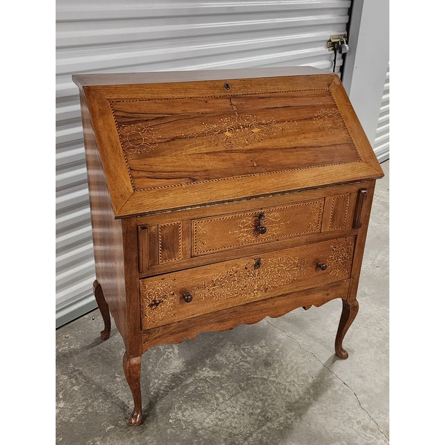 French Antique Late 19th Century French Secretary Desk For Sale - Image 3 of 18