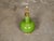 Green Apple Green Porcelain Vase Table Lamp on Gilt Base, Wired for the USA For Sale - Image 8 of 9