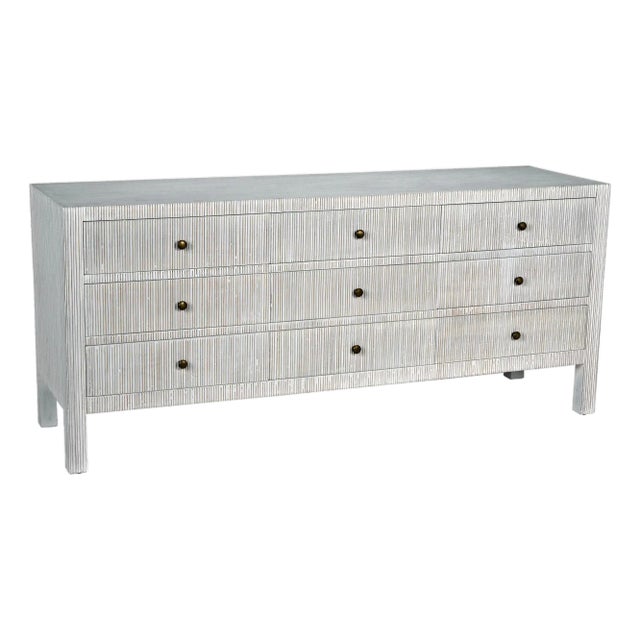NOIR Conrad 9 Drawer Dresser, White Wash For Sale