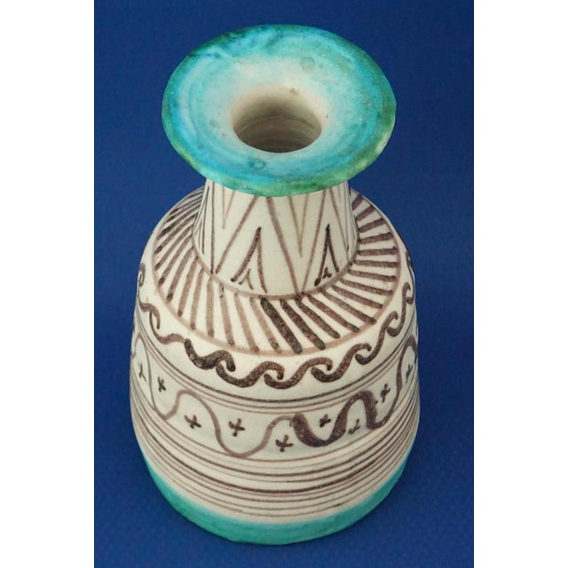 Early 1900s Century ceramic vase by Guido Gambone from CAS Vietri manufacturing, Vietri, Italy For Sale - Image 13 of 16