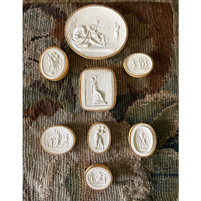 Collection of 8 early 19th century Italian Grand Tour plaster intaglio impressions This is group #11 of other intaglios I...