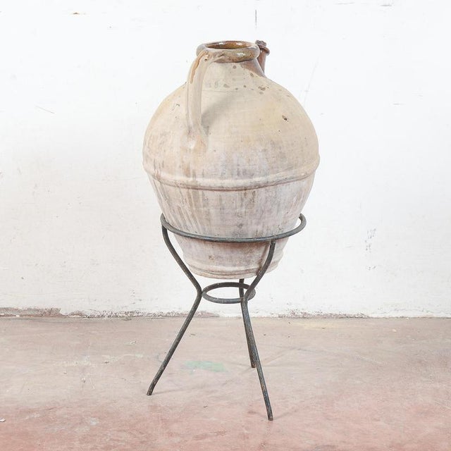 Rustic Terracotta Amphora with Base, Set of 2 For Sale - Image 4 of 11