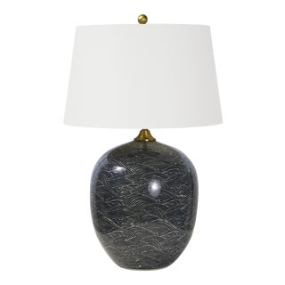 Regina Andrew Harbor Ceramic Table Lamp in Black For Sale