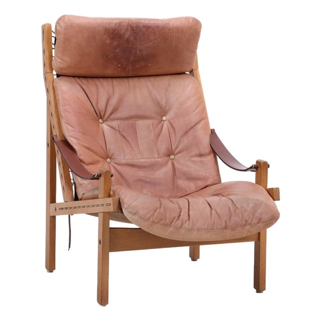 Vintage Hunter Chair in Leather by Torbjørn Afdal, 1960s For Sale