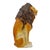 Italian Mid 20th Century Italian Majolica Pottery Guardian Lion Statue For Sale - Image 3 of 8