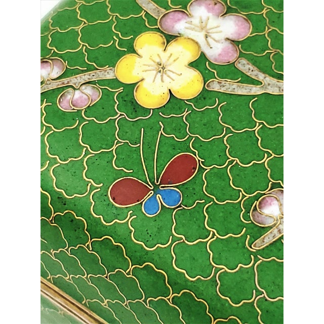Vintage Chinese Cloisonné Trinket Jewelry Box For Sale In Miami - Image 6 of 11