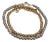 Pair of 18 Karat White Gold/ Rose Gold Ball Bracelets, 8.2 Gm For Sale
