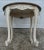 Vintage Wood Round Table Venetian Two Tone White Crackle French Provincial For Sale - Image 11 of 12