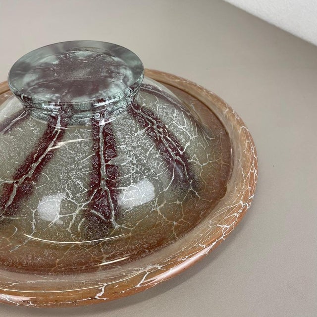 Art Deco Baushaus German Glass Bowl by Karl Wiedmann for WMF Ikora, 1930s For Sale - Image 18 of 18