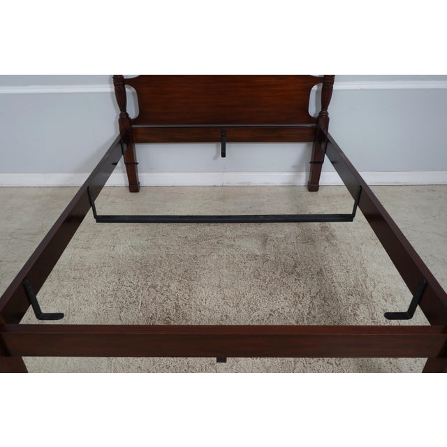 Henkel Harris Queen Size Mahogany Rice Carved Bed Chairish