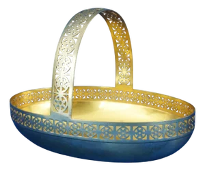 Vintage Art Deco Basket in Metal from WMF Factory of Albert Mayer, 1920s