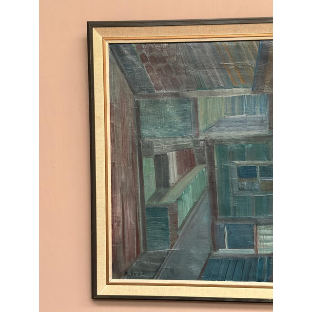 Ragnar Svedberg, Landscape Composition, 1950s, Oil Painting on Panel, Framed For Sale - Image 5 of 18