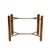 Mid-Century Modern 1980s Attributed Chromcraft Oak and Brass Dining Table Base for Glass Top For Sale - Image 3 of 9