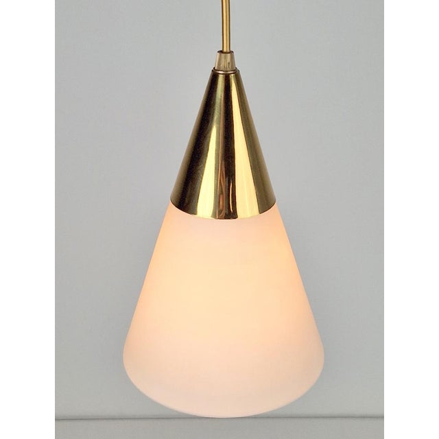 Vintage pendant lamp milk glass brass Rgency ‘70 vintage from the 1970s materials: glass, brass beautiful white / gold...