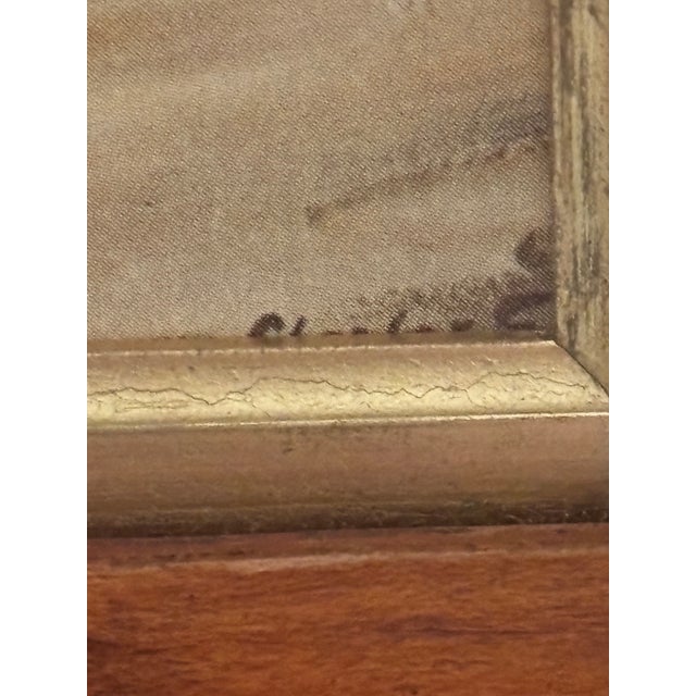 Brown English Fox Hunt Sporting Pictures in Antique Bird's Eye Maple Wood Frames - A Pair For Sale - Image 8 of 18
