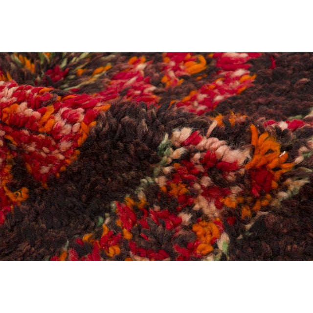 Vintage Moroccan Berber Rug in Dark Red & Orange by Rug & Kilim, 1950-1959 For Sale In New York - Image 6 of 9