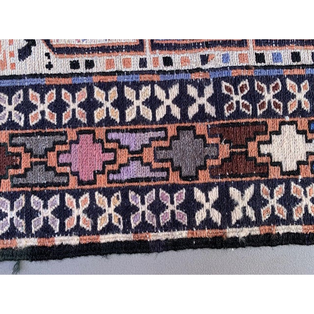 Long and Narrow Turkish Soumak Kilim Runner Rug For Sale - Image 9 of 11