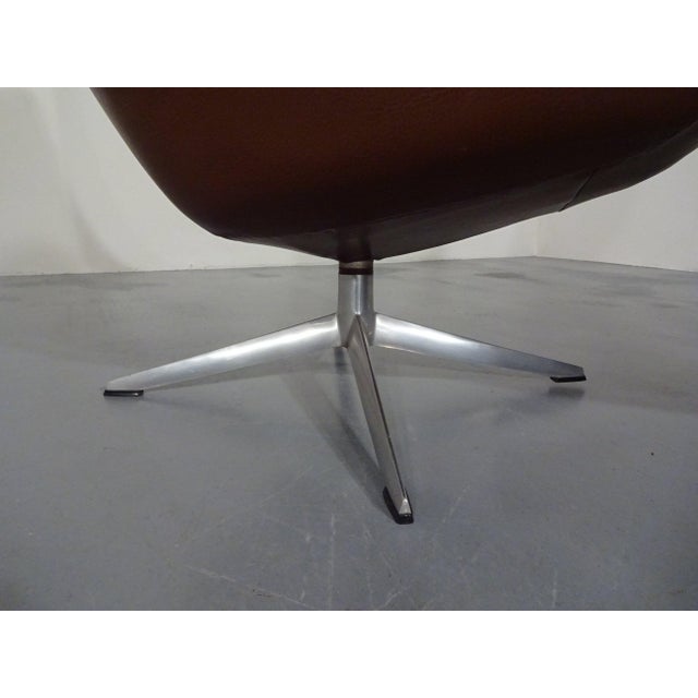 Danish Pirouette Swivel Chair in Leather by H. W. Klein for Bramin, 1960s For Sale - Image 15 of 18