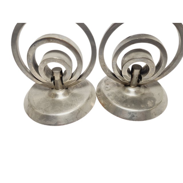 Silver Art Deco Candleholder, Germany, 1970s, Set of 2 For Sale - Image 8 of 18