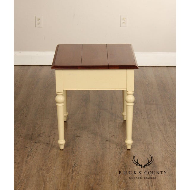 Wood Ethan Allen 'Country Crossings' One-Drawer Side Table For Sale - Image 7 of 18