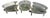 Hollywood Regency Goran 3 Part Glass & Marble Cocktail Table For Sale - Image 4 of 6