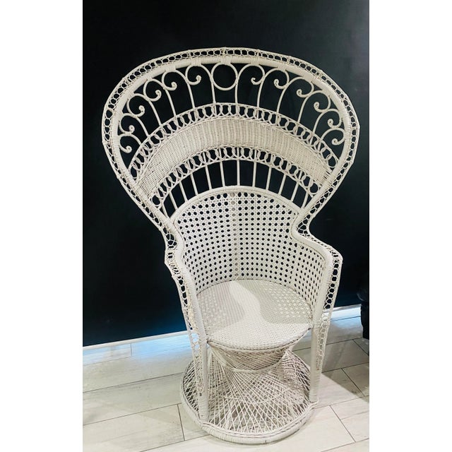 Late 20th Century Emmanuel Peacock Cane Chair For Sale In Miami - Image 6 of 11