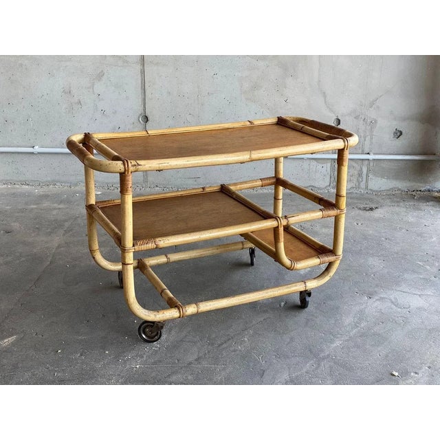 1940s Vintage Bamboo Trolley, 1940s For Sale - Image 5 of 18