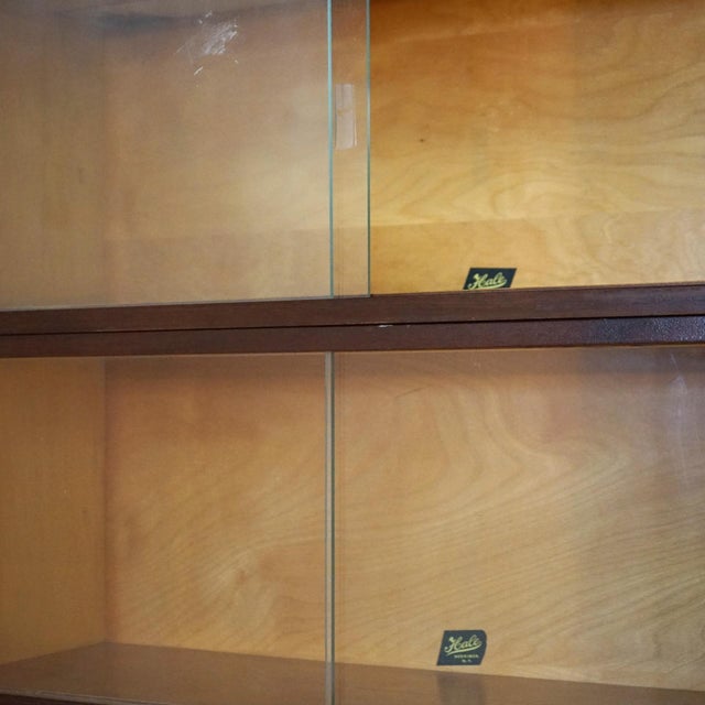 Brown Hale Art Deco Mahogany Four Stack Barrister Bookcase C1930 For Sale - Image 8 of 10