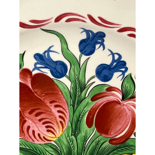 1960's St. Clement France Hand Painted Scalloped Plate 9.75" For Sale In Chicago - Image 6 of 13