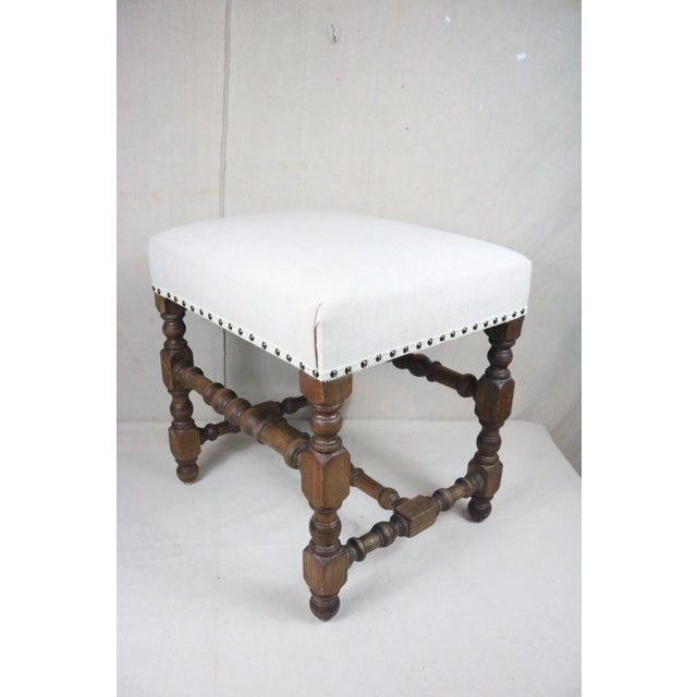 Early 20th Century French Louis XIII Style Stool For Sale - Image 4 of 8