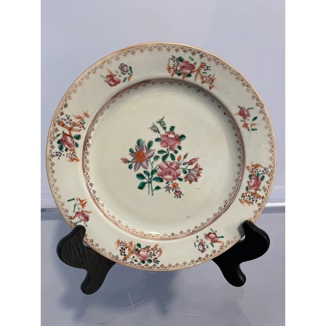 Mid 19th Century Chinese Qing Period Famille Rose Round Plate For Sale - Image 6 of 13