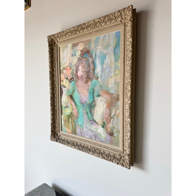 Vintage " It's Spring" by Wallace Bassford (American, 1900-1998) Oil on Canvas Painting For Sale - Image 4 of 12