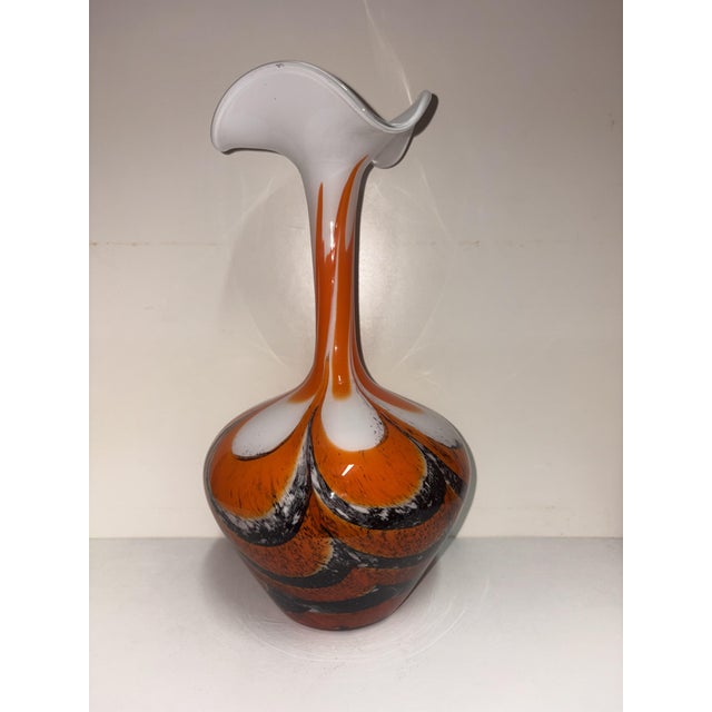 Glass Opal Glass Vase, 1950 For Sale - Image 7 of 10