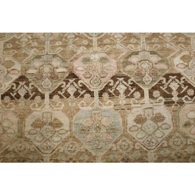 Brown Vintage Persian Brown Pink Carpet - 4'8" x 9'2" For Sale - Image 8 of 8