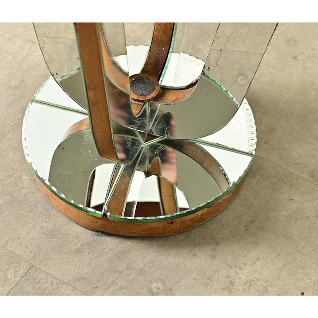 French Vintage Mirrored Gueridon Side Table For Sale In Baton Rouge - Image 6 of 9