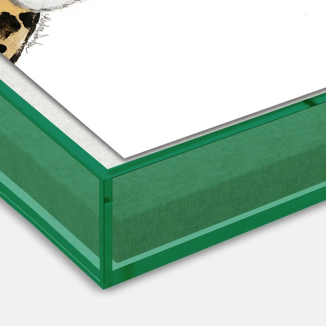 DESCRIPTION: Glam Cheetah by Kendra Dandy in Green Acrylic Shadowbox, Medium Art Print SPECIFICATIONS: Type: Acrylic...