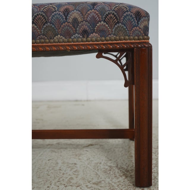 Hickory Chair Chippendale Mahogany Ottoman Stool For Sale In Philadelphia - Image 6 of 15