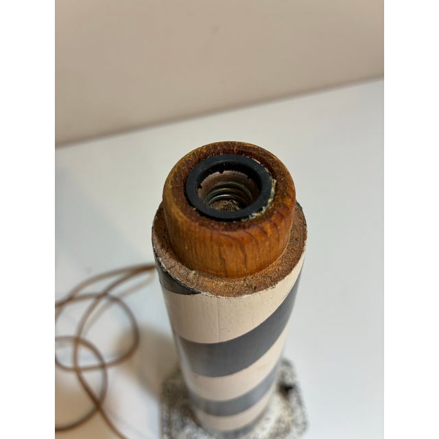 Wood Vintage Wooden Cape Hatteras Lighthouse Lamp For Sale - Image 7 of 10