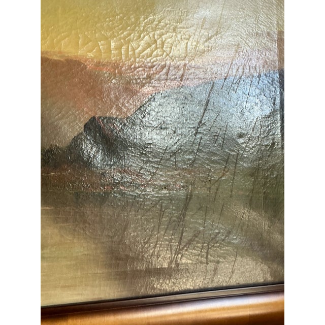 Vintage Boho Original Oil Landscape on Canvas For Sale In West Palm - Image 6 of 7