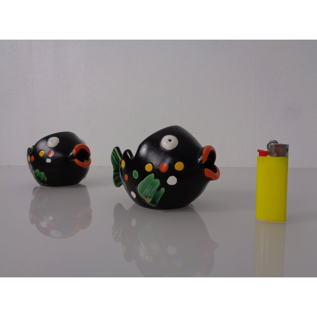 Ceramic Fish Ashtrays from Zell Schmider, 1960s, Set of 2 For Sale - Image 9 of 18