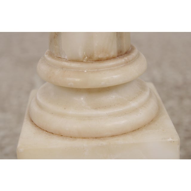 Antique Italian Neoclassical Marble Column Pedestal Table For Sale - Image 10 of 13
