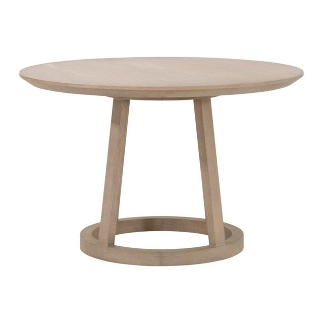 Transitional Essentials for Living Reeves Round Dining Table For Sale - Image 3 of 6