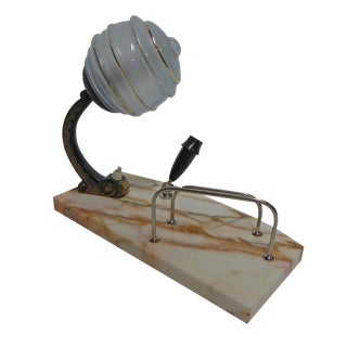 Art Deco Desk Lamp with Pen and Letter Holder For Sale