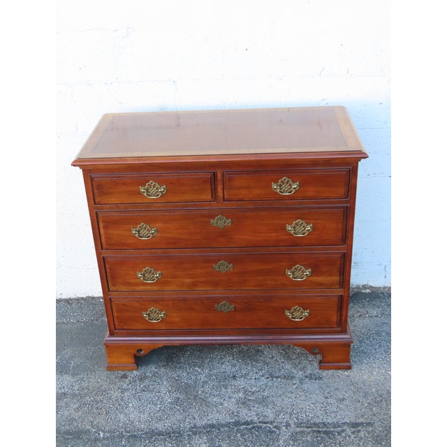 Pennsylvania House Inlay Cherry Low Dresser Chest 6309 For Sale - Image 13 of 14