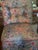 Textile Vintage Upholstered Regency Slipper Chair in Elegant Pip Studio Floral Blue and Salmon Chintz For Sale - Image 7 of 8