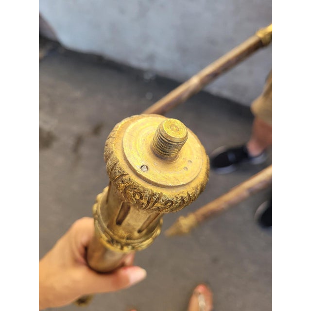Brown Napoleon III 19th Century Retractable Onyx and Bronze Table For Sale - Image 8 of 18