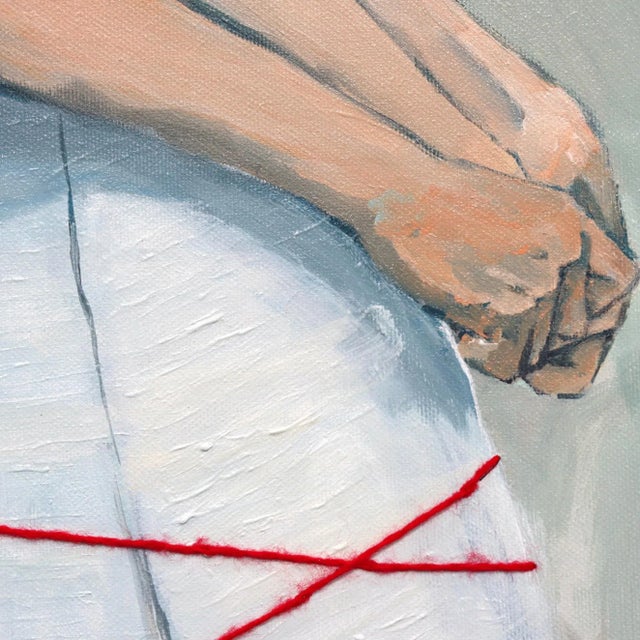 "Odd on the Table" Original Surrealist Mixed-Media Painting by Iqi Qoror For Sale - Image 10 of 12