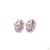 Metal 0.95 Carat Round Brilliant Cut Diamond Emerald Ruby Gold Earrings, Pair For Sale - Image 7 of 9