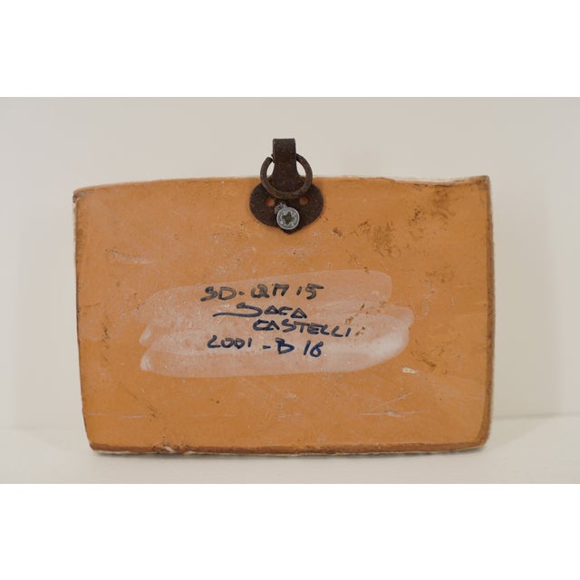 Hand-Painted Castelli Maiolica Portrait Tile For Sale - Image 14 of 14